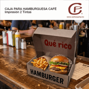 Caja para hamburguesa kraft