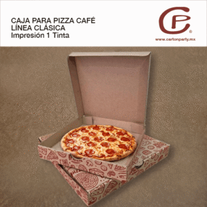 Caja para pizza CAFÉ IMPRESA 1 TINTA