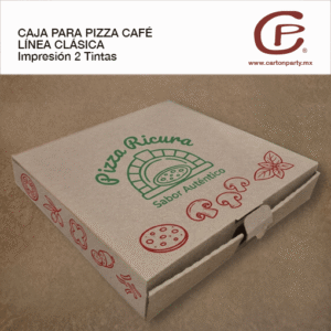 Caja para pizza CAFÉ IMPRESA 2 TINTAS