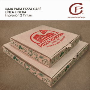 Caja para pizza LIGERA IMPRESA 2 TINTAS