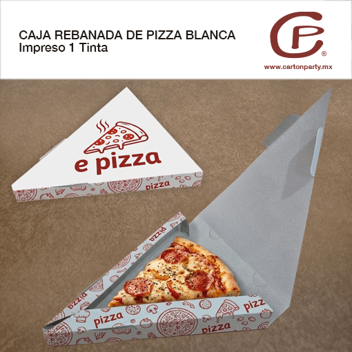 Caja para rebanada de pizza 1 TINTA - Imagen 2