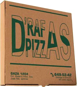 D'Rafas 2 caja pizza 1 tinta