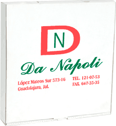 Da Napolie caja para pizza 2 tintas