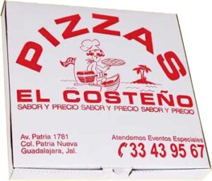 El costeño caja para pizza 1 tinta
