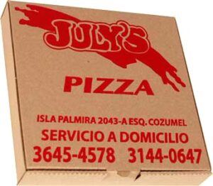 July's caja para pizza 1 tinta