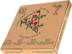 Milán Pizza caja para pizza 2 tintas