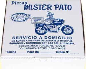 Mister pato caja pizza 1 tinta