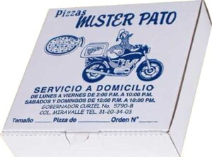 Mister pato caja para pizza 1 tinta
