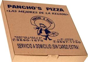 Pancho's Pizza caja para pizza 1 tinta