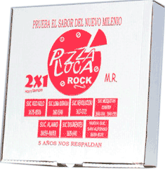 Pizza Loca caja para pizza 1 tinta
