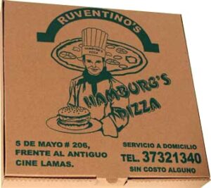 Juventino's Caja para pizza 1 tinta
