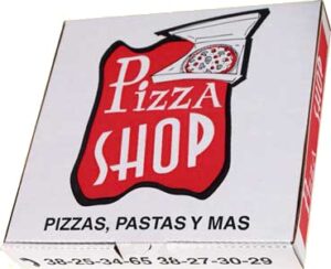 Pizza Shop Caja para pizza 2 tintas
