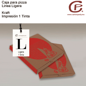 Caja para pizza LIGERA IMPRESA 1 TINTA