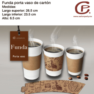 Funda porta caliente para vaso desechable