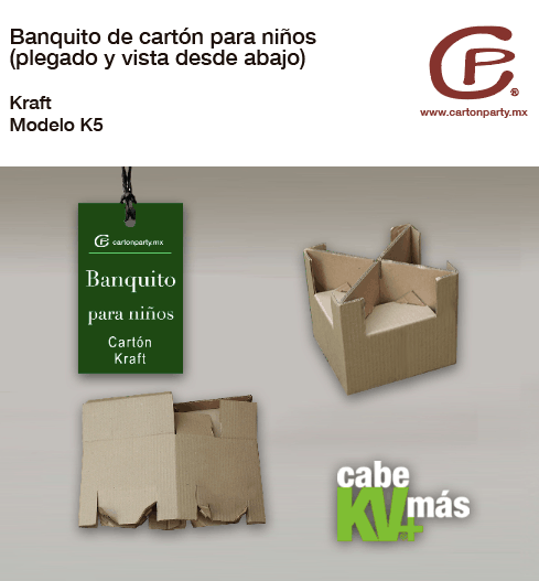 Banquito de cartón para niños K5 - Imagen 2