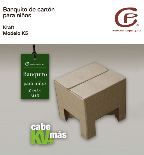 Banquito de cartón para niños K5
