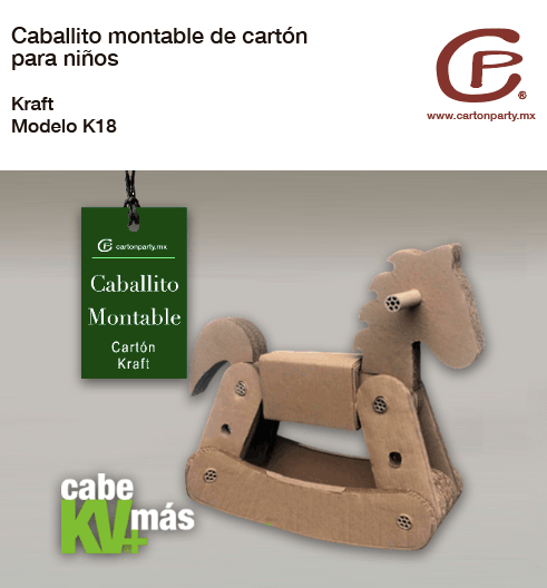 Caballito montable de cartón K18