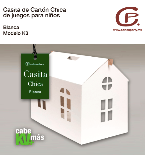 Casita de cartón chica para niños K3 - Imagen 3