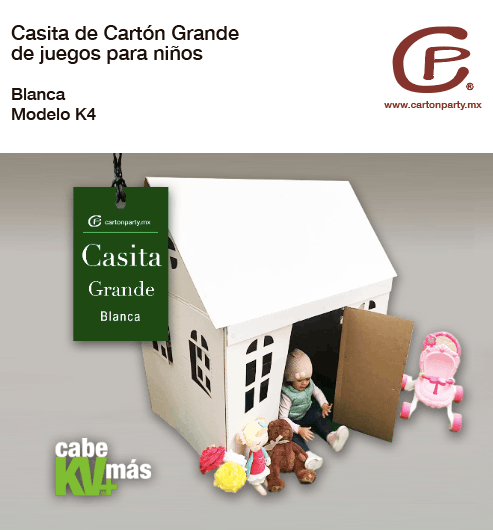 Casita de cartón grande para niños K4