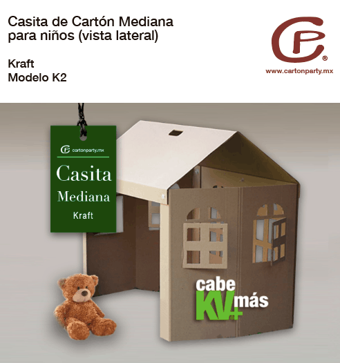Casita de cartón mediana para niños K2