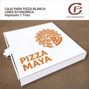 Caja para pizza ECONÓMICA BLANCA 1 Tinta