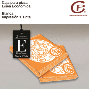 Caja para pizza ECONÓMICA BLANCA 1 Tinta