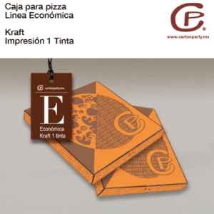 Caja para pizza ECONÓMICA CAFÉ 1 tinta