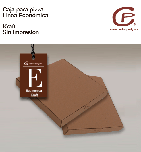 Caja para pizza ECONÓMICA CAFÉ