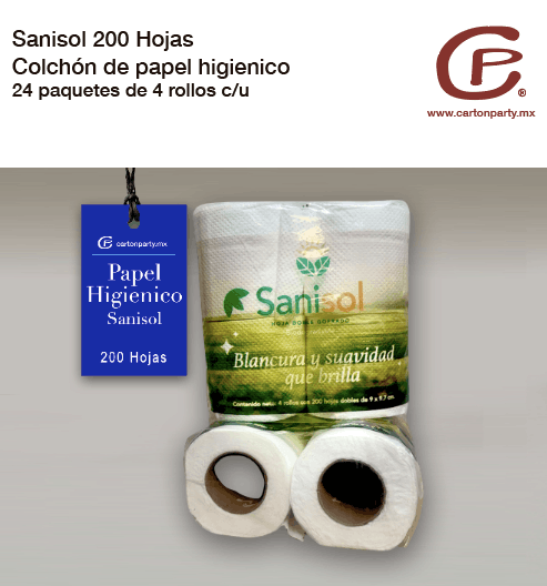 Papel higienico Sanisol de 200 hojas