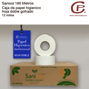 Papel higienico gofrado blanco en rollo