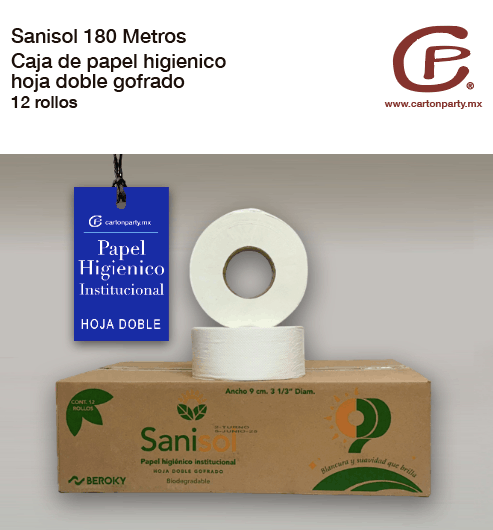 Papel higienico gofrado blanco en rollo