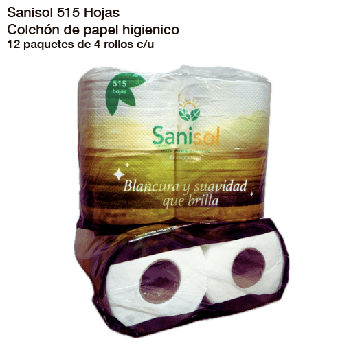 Papel higienico Sanisol de 515 hojas