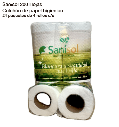 Papel higienico Sanisol de 200 hojas