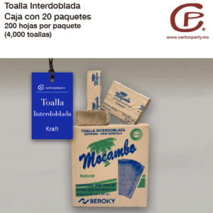 Toalla Interdoblada Natural para manos