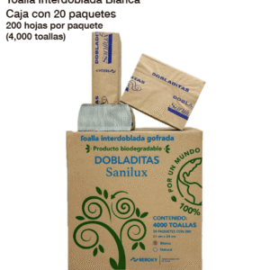 Toalla Interdoblada blanca para manos