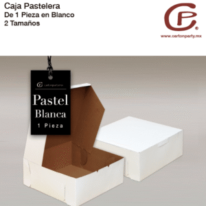 Caja para pastel de cartón blanca