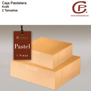 Caja para pastel de cartón café