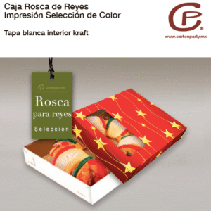 Caja para rosca de reyes con tapa / Selección de color