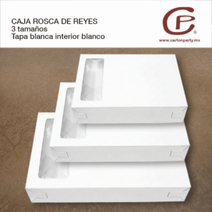 Caja para rosca de reyes con tapa / Sin impresión