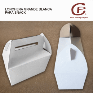 Lonchera Grande Blanca para Snack