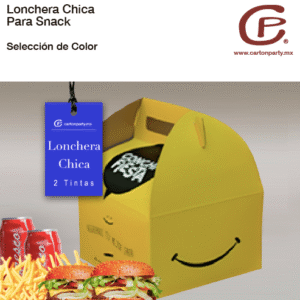 Lonchera Chica Blanca para Snack / Impresión Selección de Color