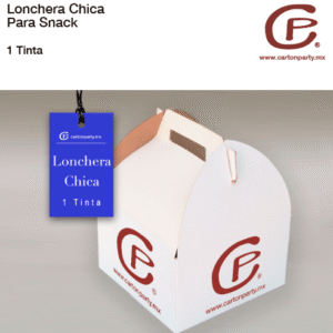 Lonchera Chica Blanca para Snack / Impresión 1 Tinta