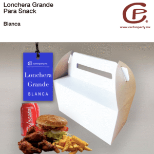 Lonchera Grande Blanca para Snack